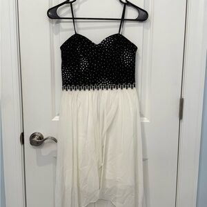 City Triangles Black and White Strapless Dress